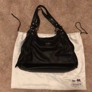 Coach black handle bag